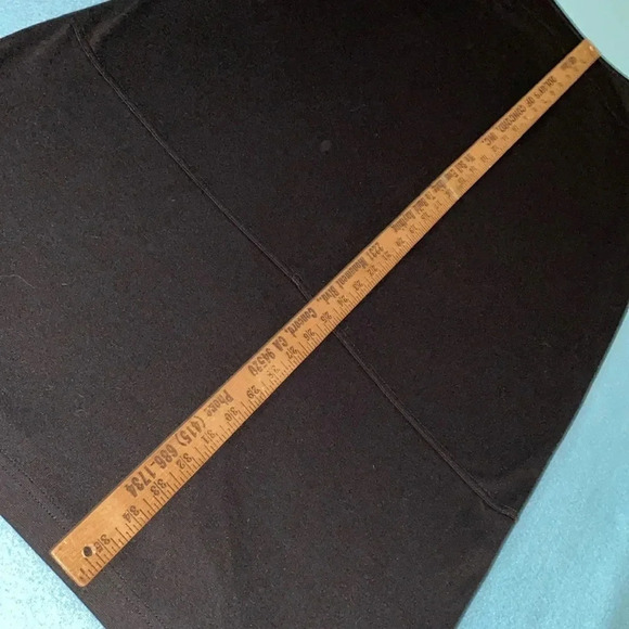 MEG ALLEN by Liz Claiborne black maxi slit skirt elastic waistband size M 8-10 - Picture 9 of 10